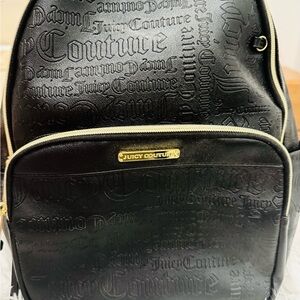 Juicy Couture Embossed Black Backpack